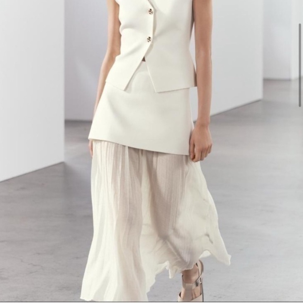 Zara Pleted Knit Skirt Size L